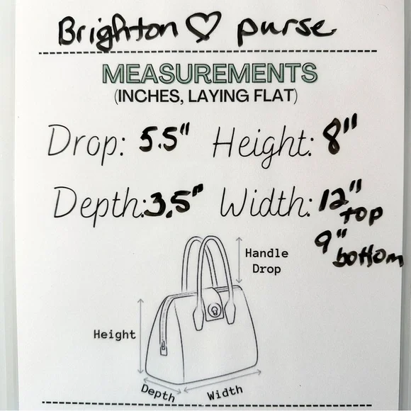 Brighton Leather Heart Small Tote Bag C740004 Cornflower Blue - Picture 15 of 15